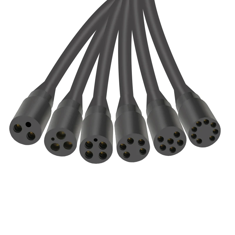 Underwater Micro Circular Series 2/3/4/5/6/8 Contact Male Female Inline Cable Bulkhead Dummy Connector for Subsea ROV