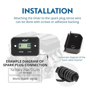 Zaman ölçer, dijital ekran, lcd ekran, bisiklet için gaz motoru, motokros, motosiklet, çim biçme makinesi, zincir testere, ATV, kar motosikletleri, aksesuarlar, motor 12-En çok satan, asma, tahta-no. 7