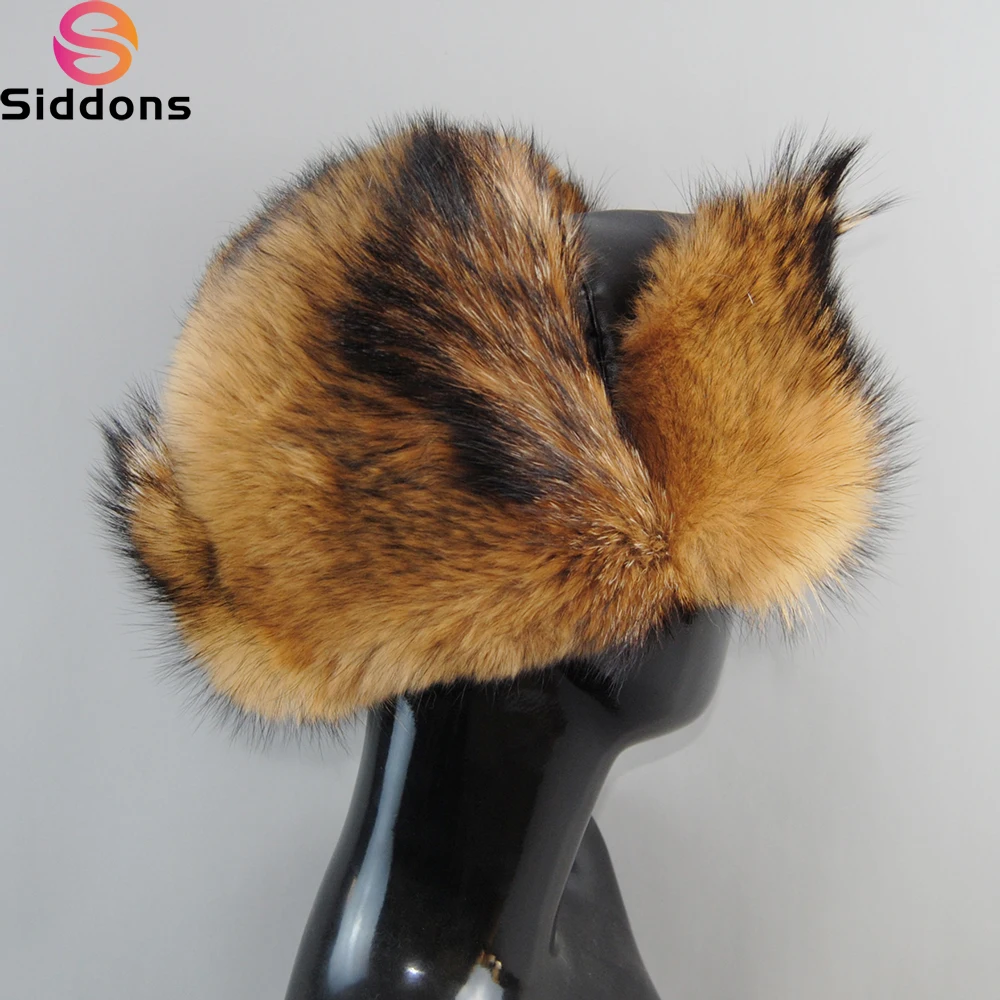 2025 Men Natural Real Dog Fur Leather Hat New Fashion Men's Real Mink Fur Cap Winter Warm Headgear Real Dog Fur Cap Beanie Beret