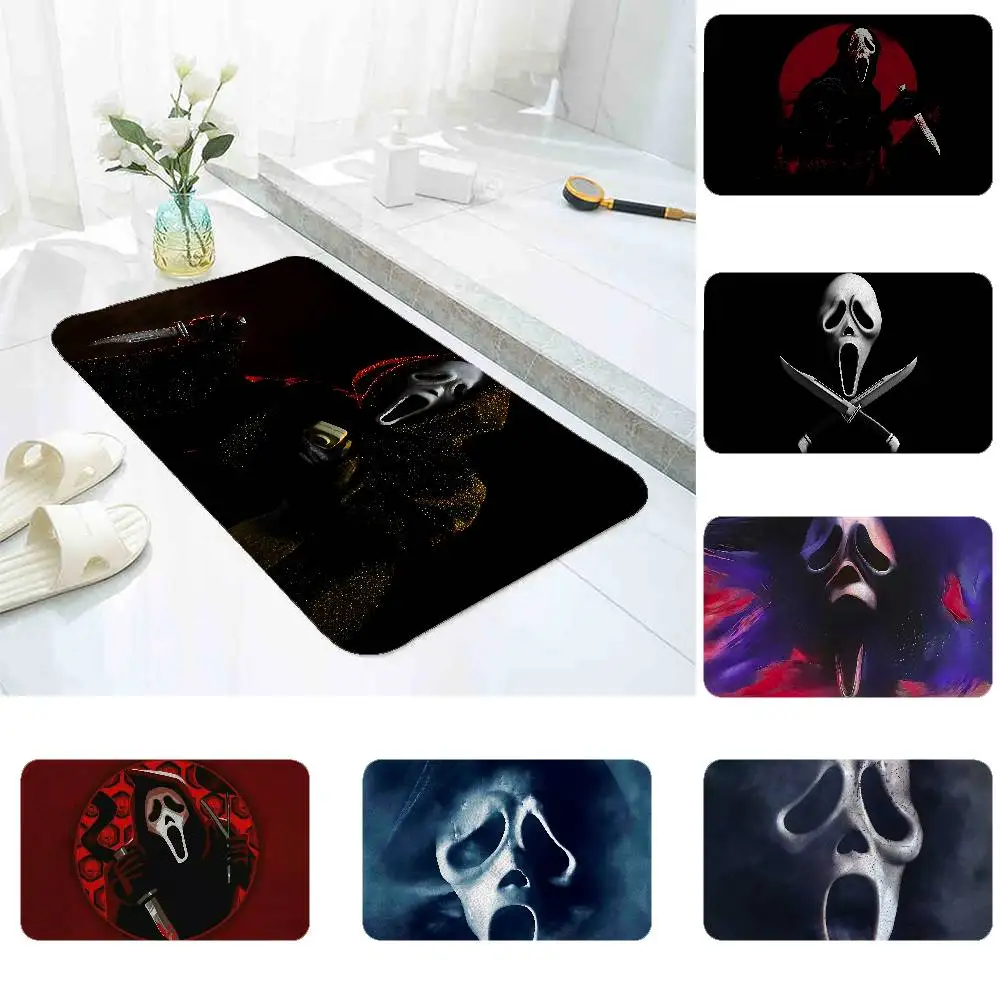 

S-Scream G-Ghostface Home Durable Floor Mat For Entrance Bedroom Washroom Bathroom Doorways Absorbent Non-Slip Foot Mats