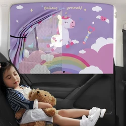 1Pcs Car Cartoon Cute Spaceman Magnet Side Window Sunshades Windshield Sunshade Rear Side Auto Window Sunshade Cover