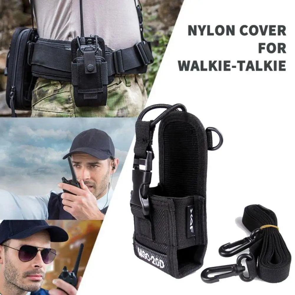 

1pc MSC-20D Nylon Cover For Walkie-talkie Multi-Function Pouch Bag For BaoFeng Riding Intercom Nylon Sleeve Free Hands Dura Y3E2