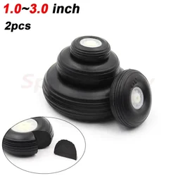 2pcs PU Rubber Wheel Tire with Plastic Nylon Hub (Diameter 1