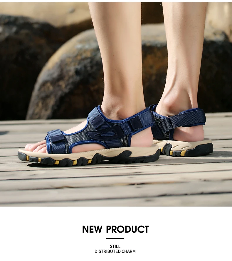 Große Größe Sommer Bequeme Outdoor-Herrensandalen Leichte Herrenschuhe für Männer Freizeitschuhe Wasserwander-Sandalen Weiche Strandsandalen – Detail 24