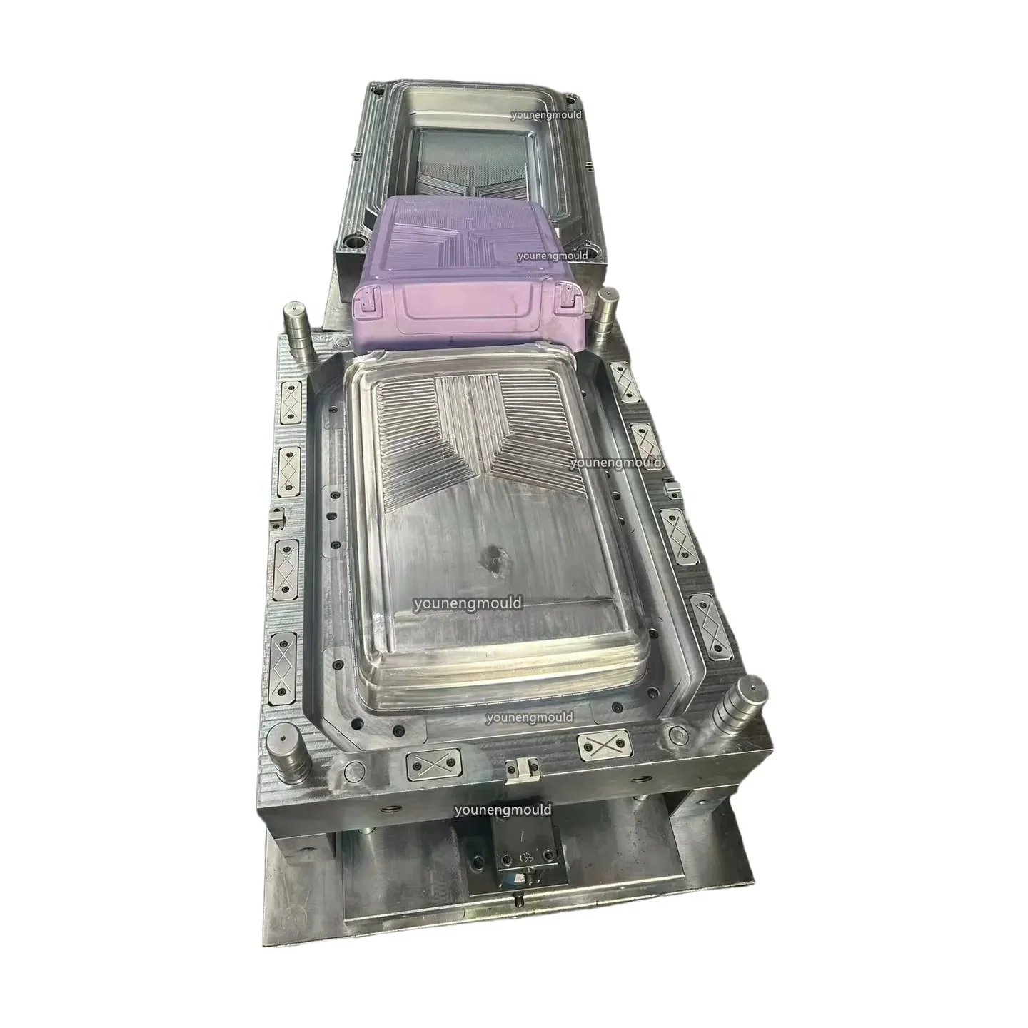 Large-Capacity PC Combination Lock Suitcase Quiet Swivel Wheels Multi-Functional Trolley Luggage Injection Mold