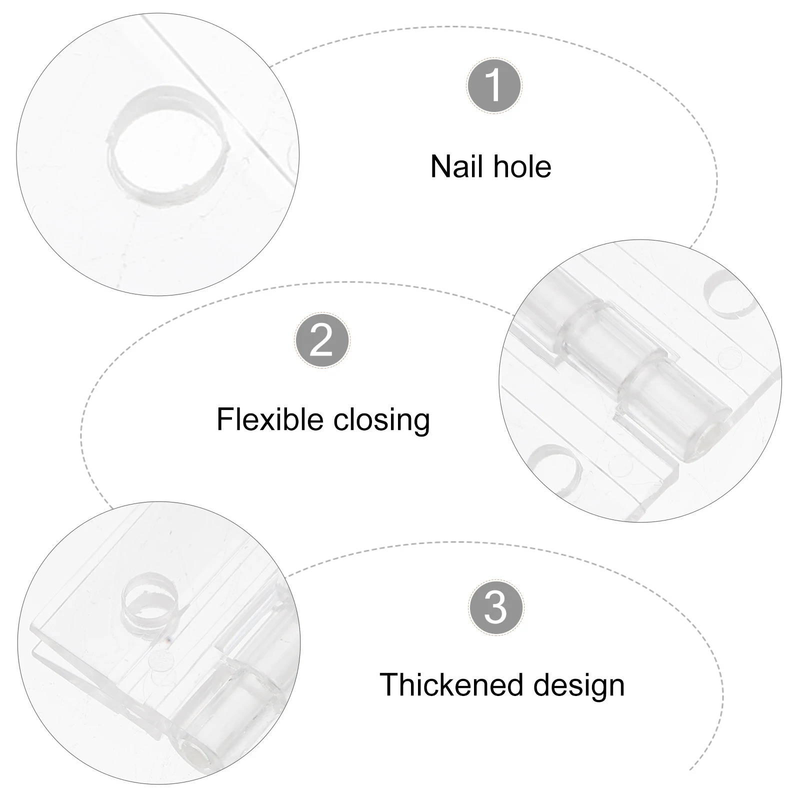 

10Pcs Acrylic Jewelry Box Hinges Mini Case Connectors Lightweight Safe Easy to Carry Practical Jewelry Storage Box Hinge