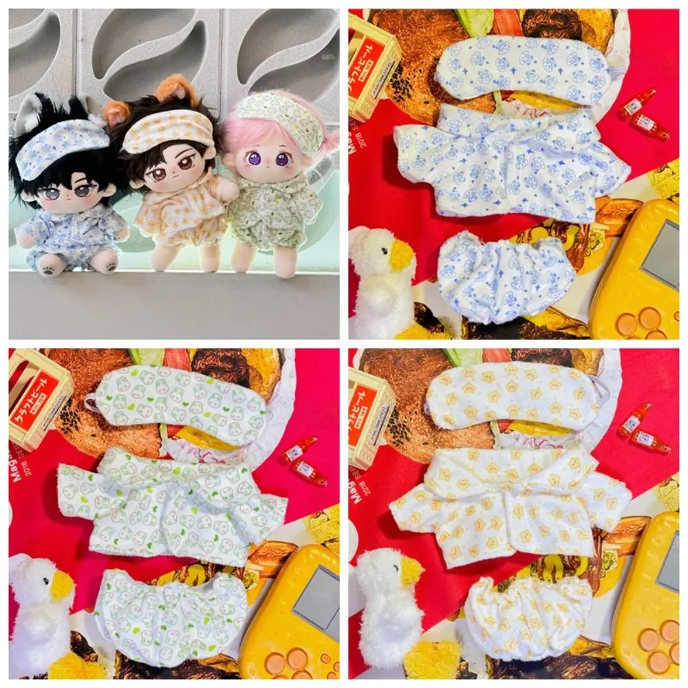 20cm Doll Clothes Toy Sleepwear Pajamas Cotton Doll Clothes Eye Mask Dress Up No Attributes Dolls Clothes Changing Dressing Game