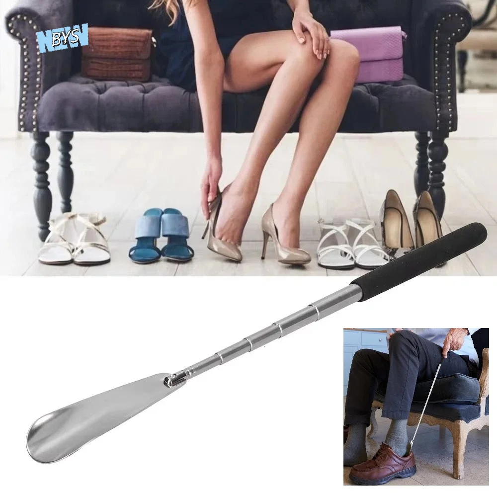 

Stainless Steel Extendable Shoe Horn Adjustable Length Ergonomic Telescopic Shoehorn Durable Easy Grip Long Handle Shoehorn