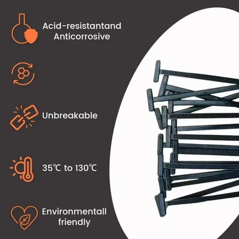 Fibbia per fascette universali in nylon autobloccante 100/50/20PCS Fascette per cavi in plastica con cinturino fisso in ferro Fascette per strumenti per auto