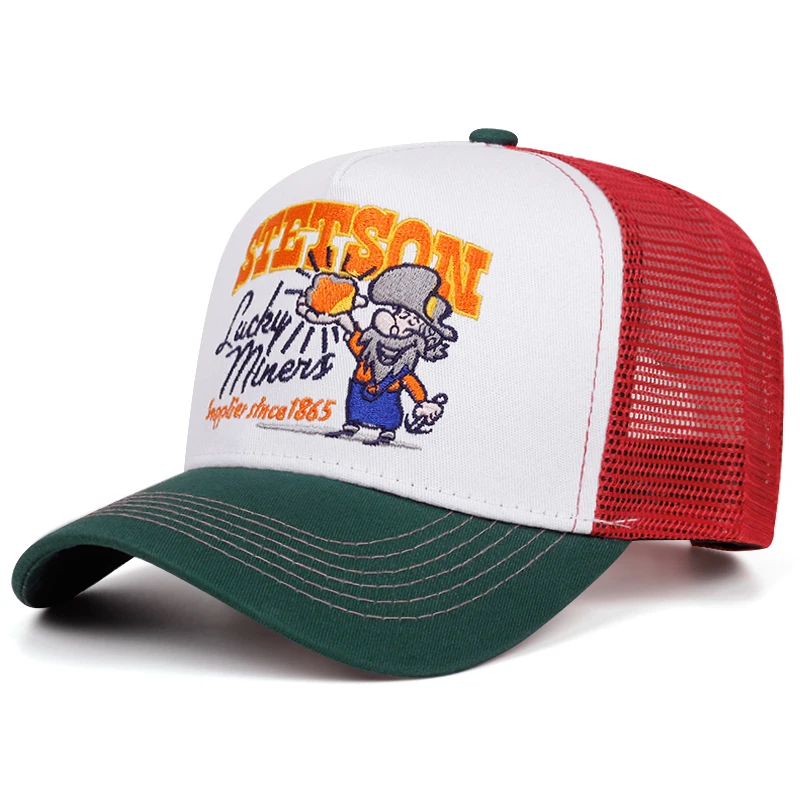 2025 Nuovo cappello creativo per camion STETSON Nuggets Cappello a rete Sport all'aria aperta Cappello da skateboard Abbigliamento quotidiano per il tempo libero Cappello parasole Cappello da baseball