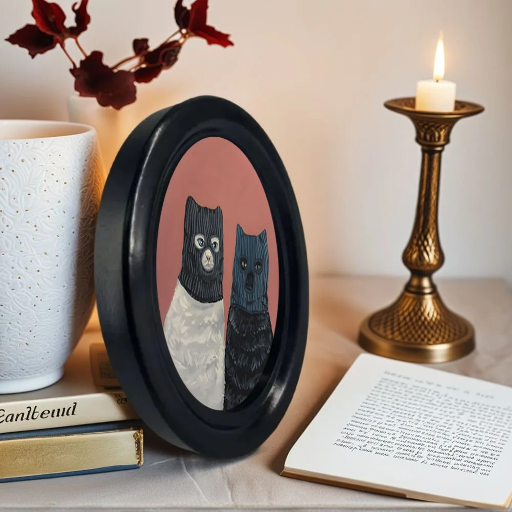 1 Piece of Quirky Robber Cat Wall Decoration, Fun Cat with a Hood, Unique Creative Desktop Ornament, Quirky Home Decor, Exclusive Gift for Cat Lovers view 5