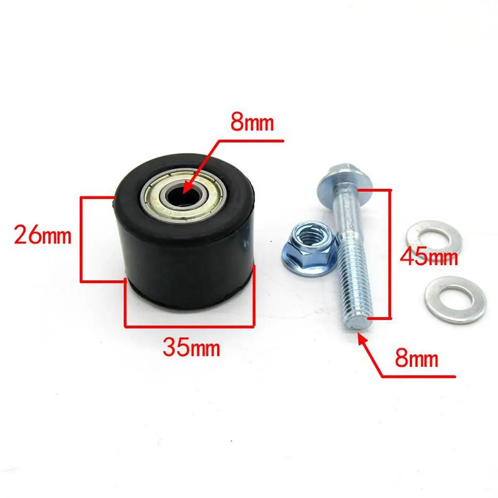 8mm Pulley Chain Tensioner Roller for YFZ 350 Bike ATV - Black image 5