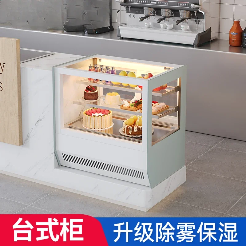 Small desktop cake  stall dessert fruit mousse refrigerated display cabinet air-cooled milk tea shop west point fresh-keeping