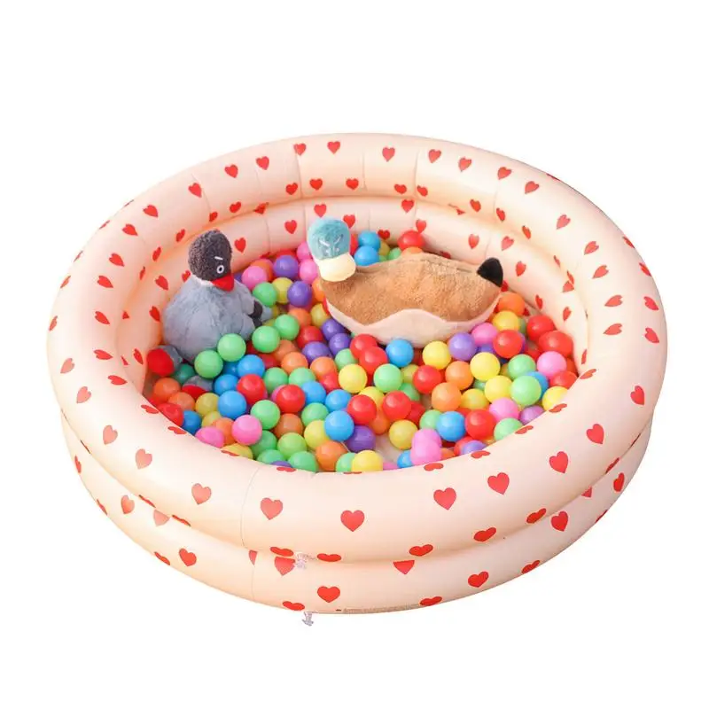 

Kids Swimming Pool Multifunctional Foldable Inflatable Pool Space-Saving Round Swimming Pool Soft Padding Pool for Ball Pool Toy