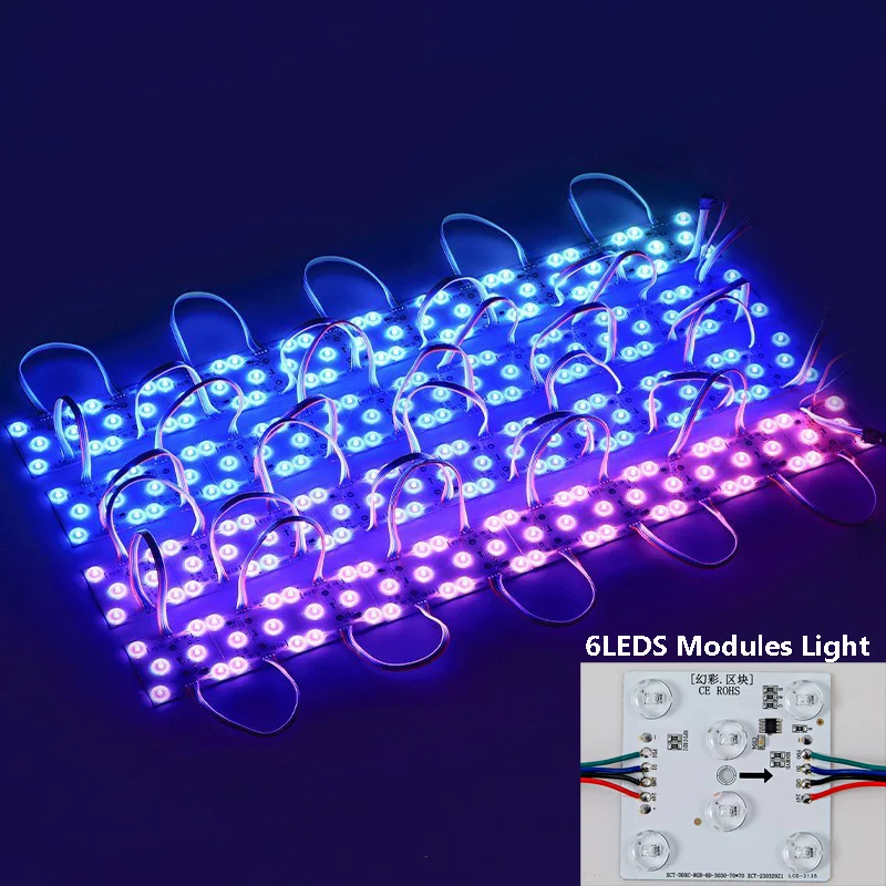 RGB COB LED Module DC24V Remote Control Waterproof Pixel Lamp WS2818B Advertising Signboard Backlight Shop Banner Channel Letter