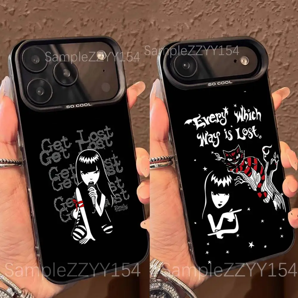 

E-Emily The Strange Phone Case For iPhone 17,16,15,14,13,12,X,8,Pro,Max,Plus,E,SE4,Air,Mini Black IMD Matte