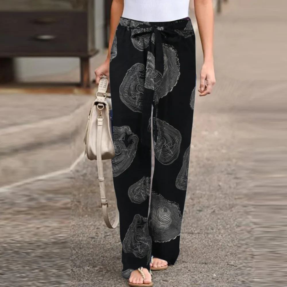 طباعة ركض النساء الملابس القطن الكتان عارضة الخريف أنيقة الشارع الشهير ملابس حريمي Sweatpants النساء السراويل