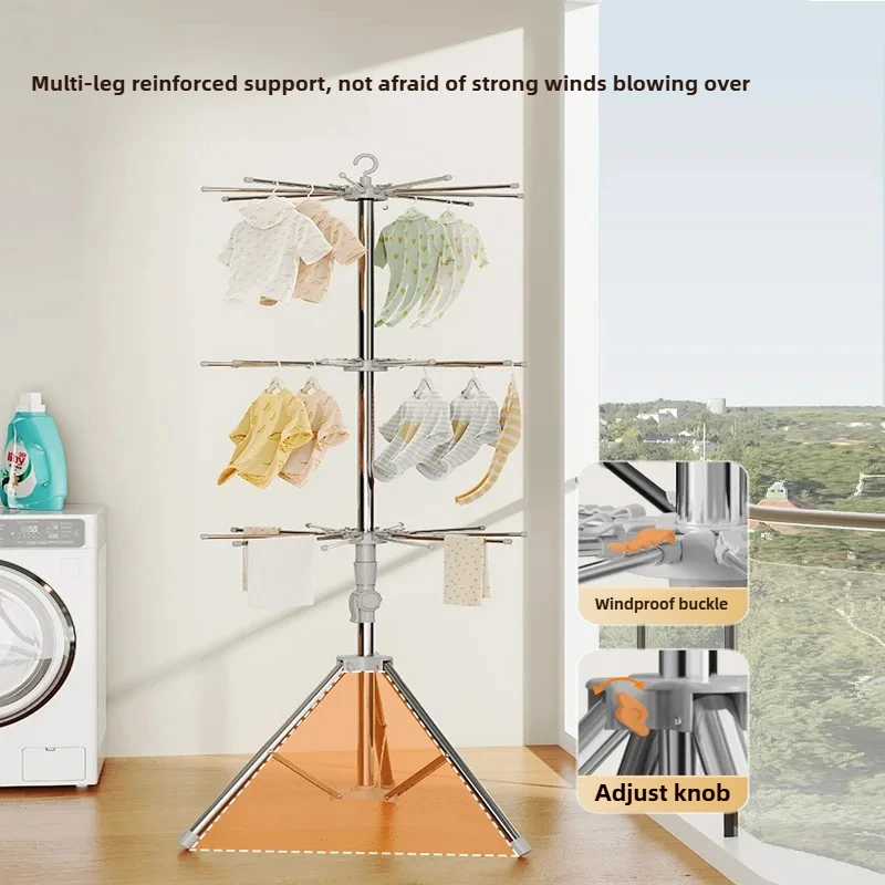 Baby Clothes Drying Rack-Foldable Indoor/Outdoor Laundry Organizer with32Pins Special Infant Garment Hanger for Nursery &Balcony