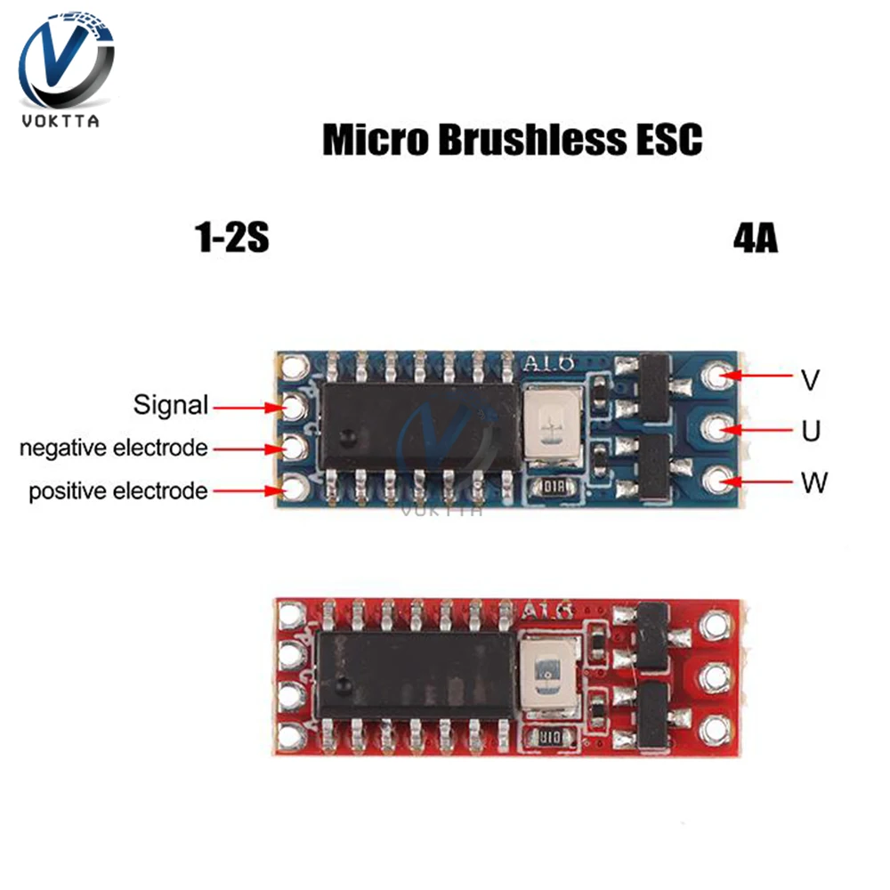 DC3.7V-8.4V Mini Motor Controller Brushless Motor Driver Board Electric Regulator Drive Module ESC Brushless Electric Adjustment