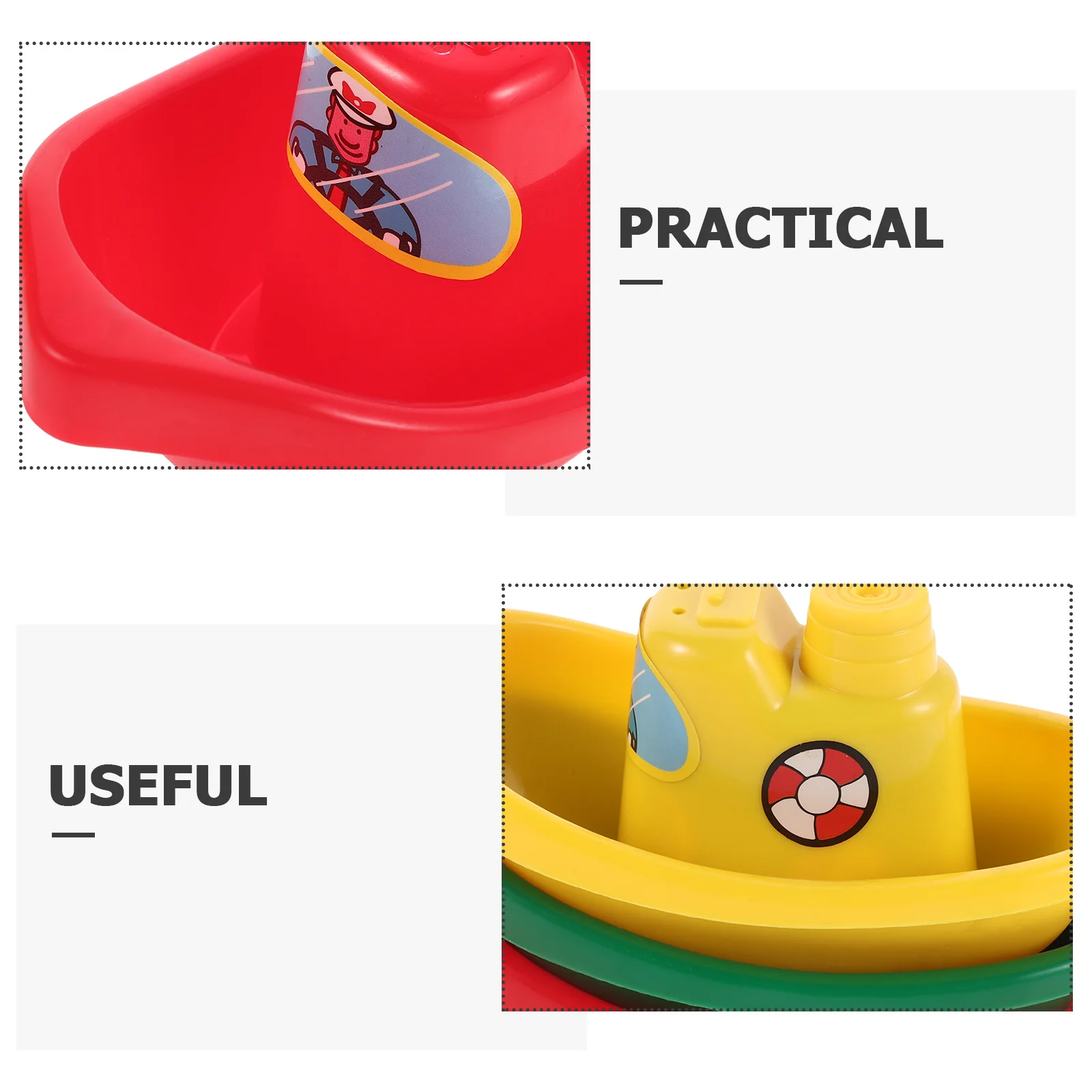 6 Pcs Bath Toy Floating Boat Bathtub Toys for Children Boats Beach Style Sail Sailboat Decor