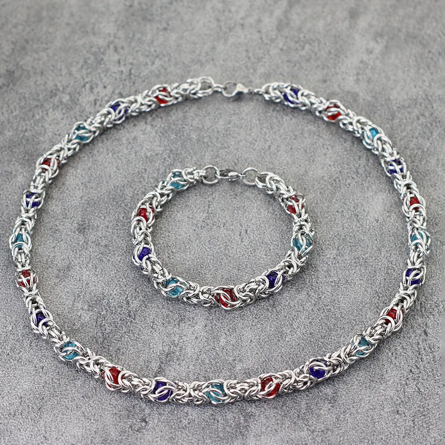 Equipamento exclusivo para motocicleta, colar masculino braclet 2 peças/conjunto corrente de aço hip hop rock joias homme acessórios de equitação legais hombre