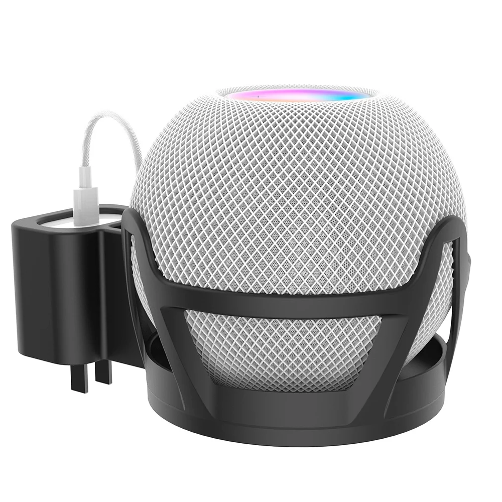 

ELECT-Wall Outlet Mount Stand For Homepod Mini Smart Speaker Sound Box Cable Manager Upright Holder Bracket