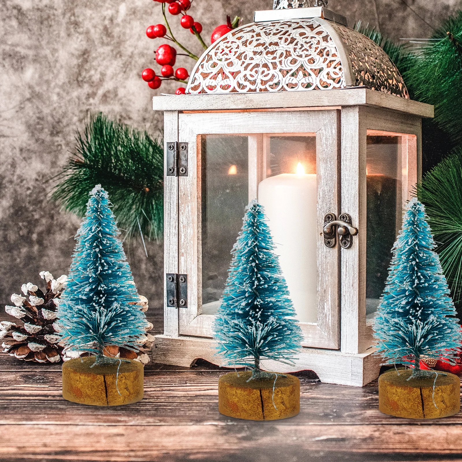 

24Pcs Mini Christmas Tree Decor Reusable Lightweight Portable Classic Design Party Supplies Home Adornment Christmas Ornament