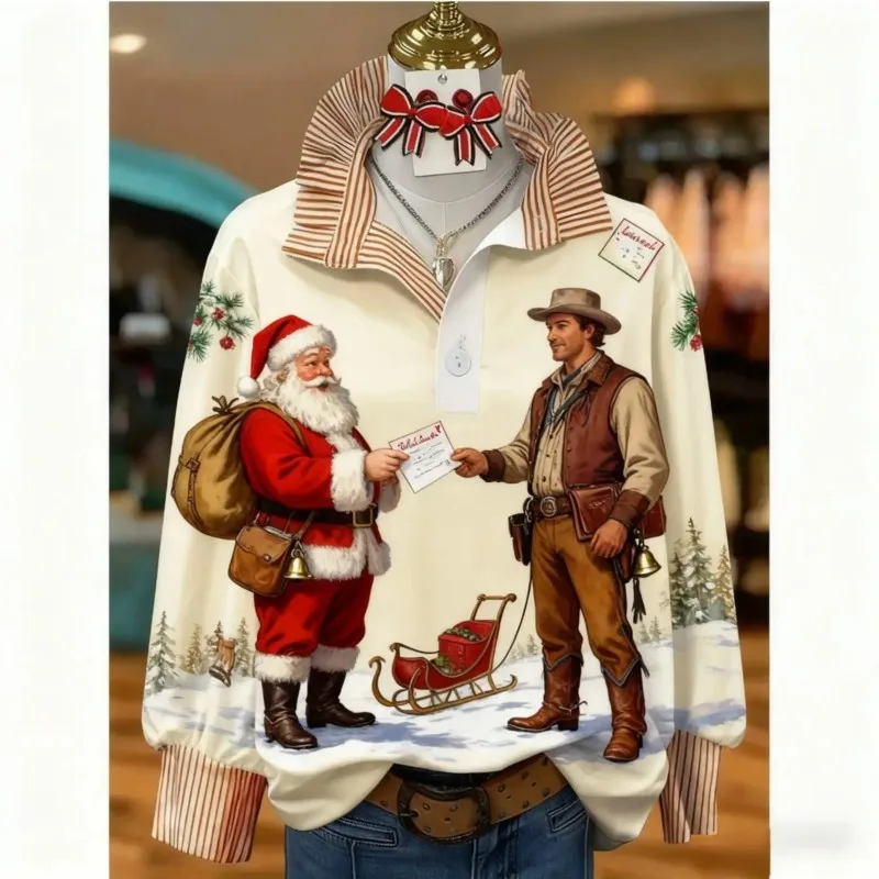 Women's striped personalized fashion shirt, multi-color striped collar, Deep green and purple jump color combination