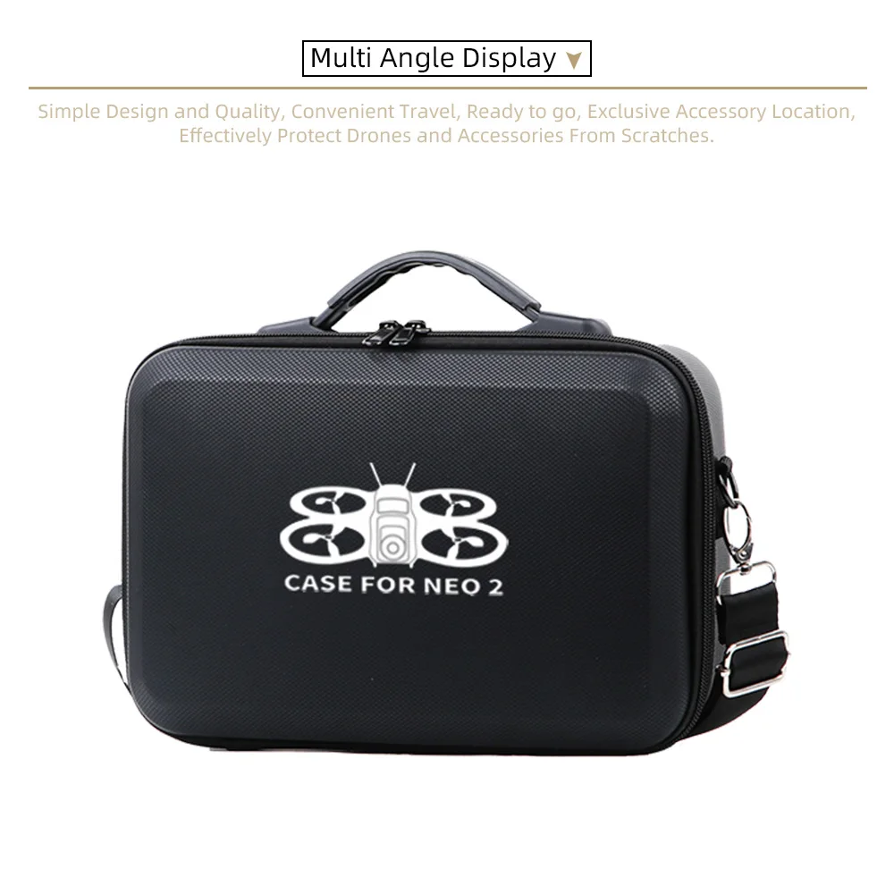 Borsa portaoggetti di grande capacità per DJI Neo 2, custodia protettiva antiurto con tracolla inclusa, per viaggi e uso quotidiano