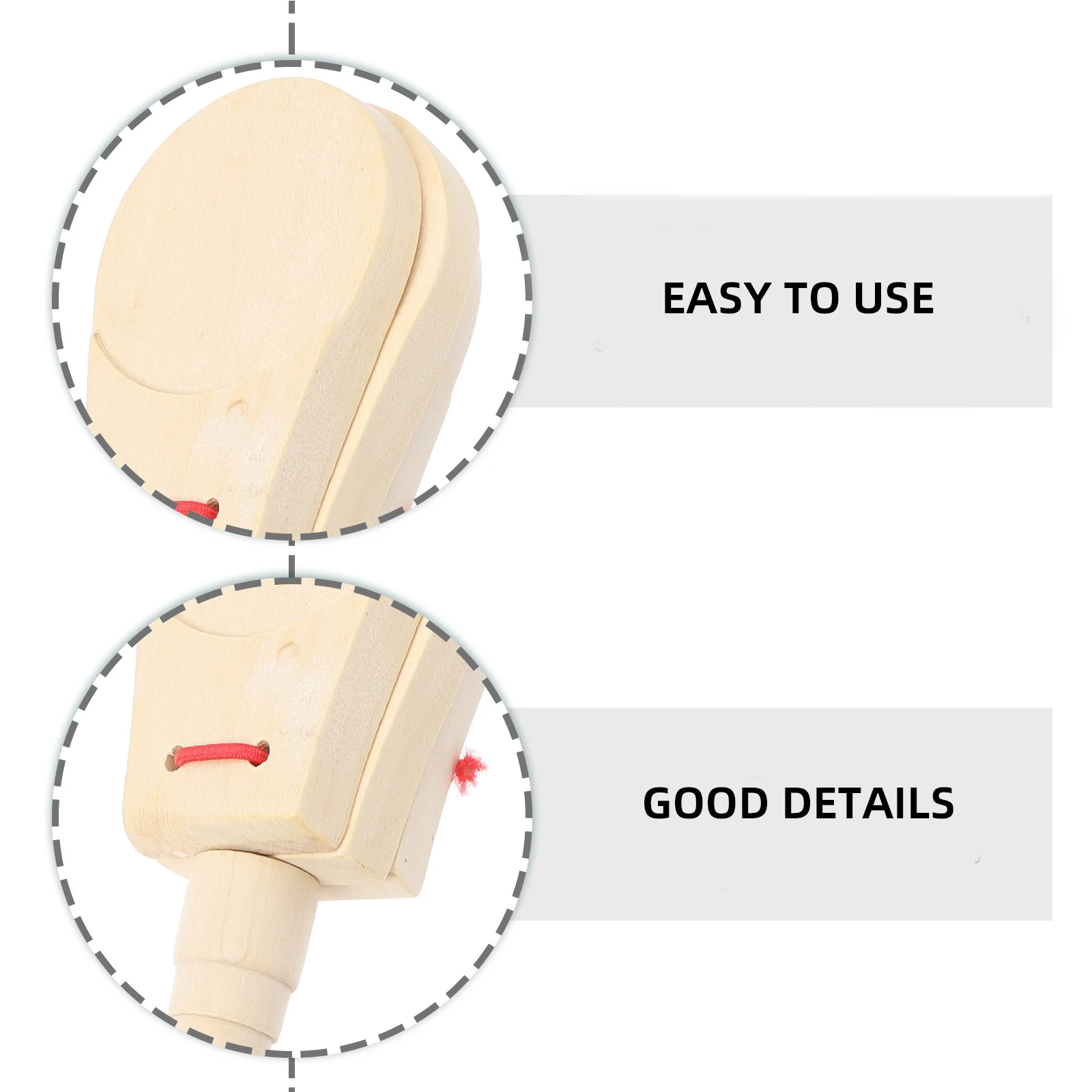 

Wooden Castanet Kids Music Educational Toy Smooth Safe Child Play Orff Musical Instruments Percussion Toys Children