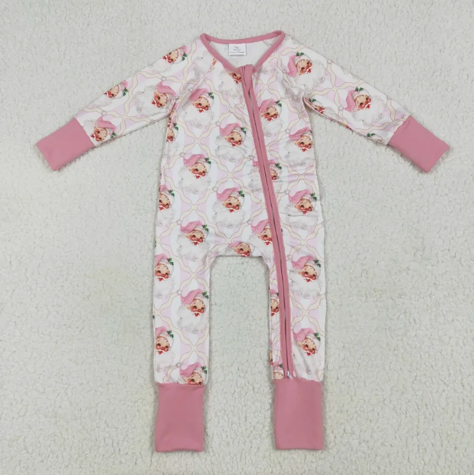 

New Arrive Kids Infant Christmas Zipper Clothing Baby Long Sleeves Baby Girl Jumpsuit