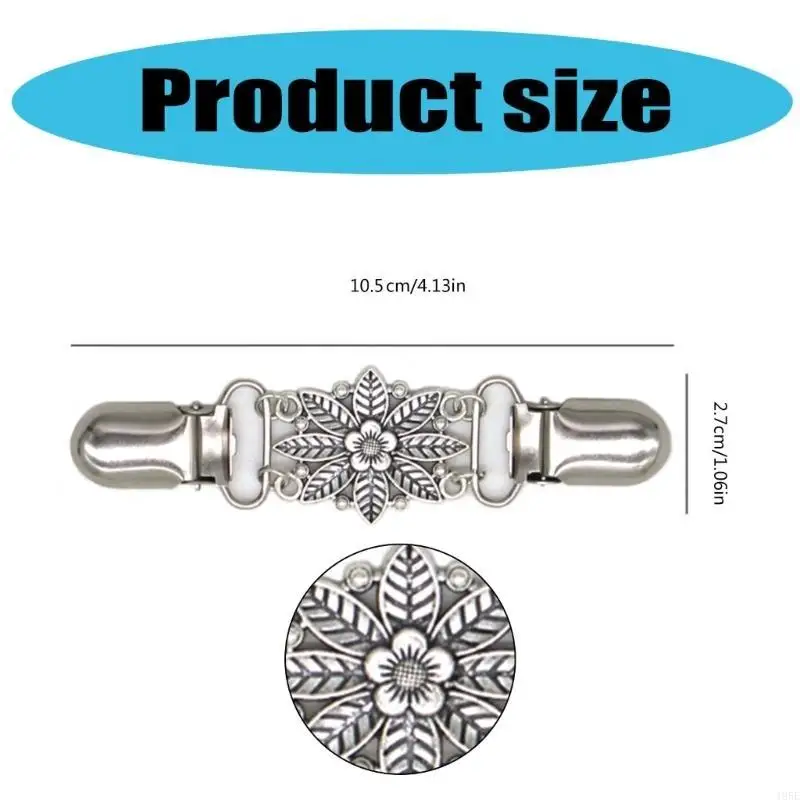 195E Versatiles Retros Flower Pin Sweater Shawl Clip Women's Fashion Clip Capes Clip Suitable for Various Occasion