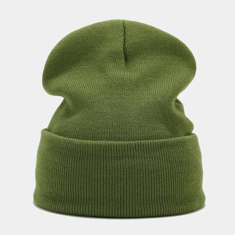 2024 Herbst/Frühling Herren-Tarn-Strickmütze, reine Farbe, elastische Kappe, Unisex, warm, modisch, für Damen, Leisured-Mütze – Detail 32