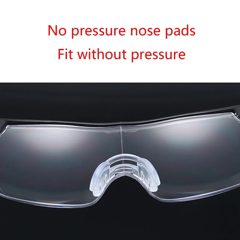 A2UD 2.5X Magnifier Hands Reading Glasses for Head Eyeglass Lenses Jewelry Loupe Glasses for Seniors Elders