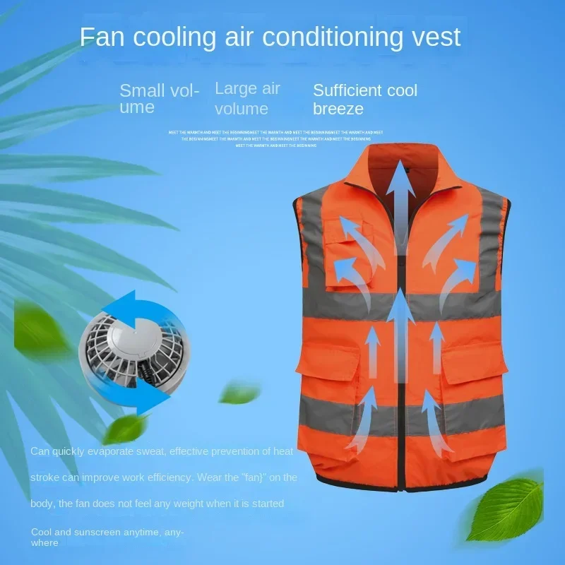 

DurableSummer New Rechargeable Air Conditioner Clothing Short-sleeved Fan Cooling Cooling Sun Protection Outdoor Work Clothing