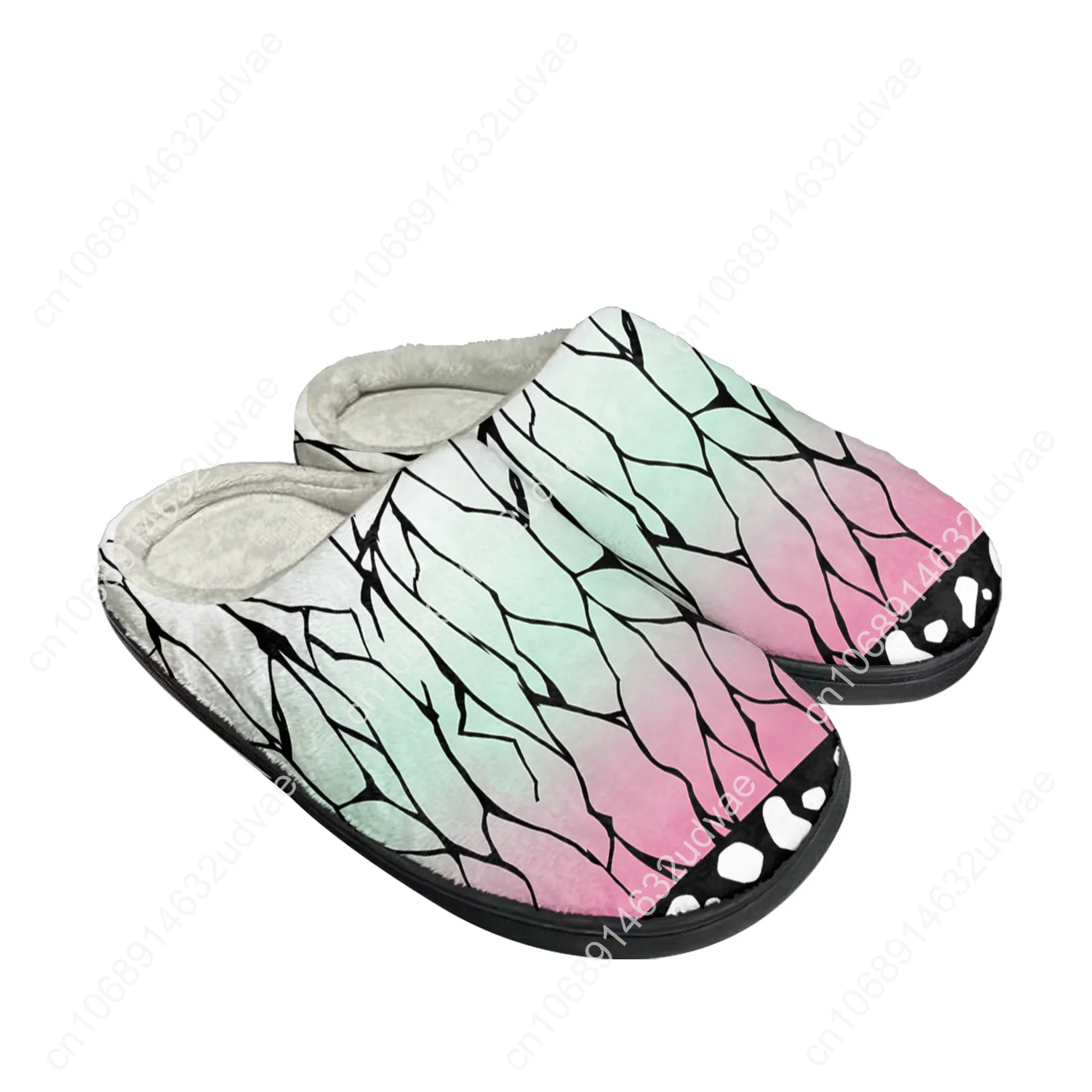 Kimetsu No Yaiba Cosplay Nezuko Tanjirou Zenitsu Rengoku Home Cotton Custom Slippers Mens Womens Sandals Plush Keep Warm Shoes