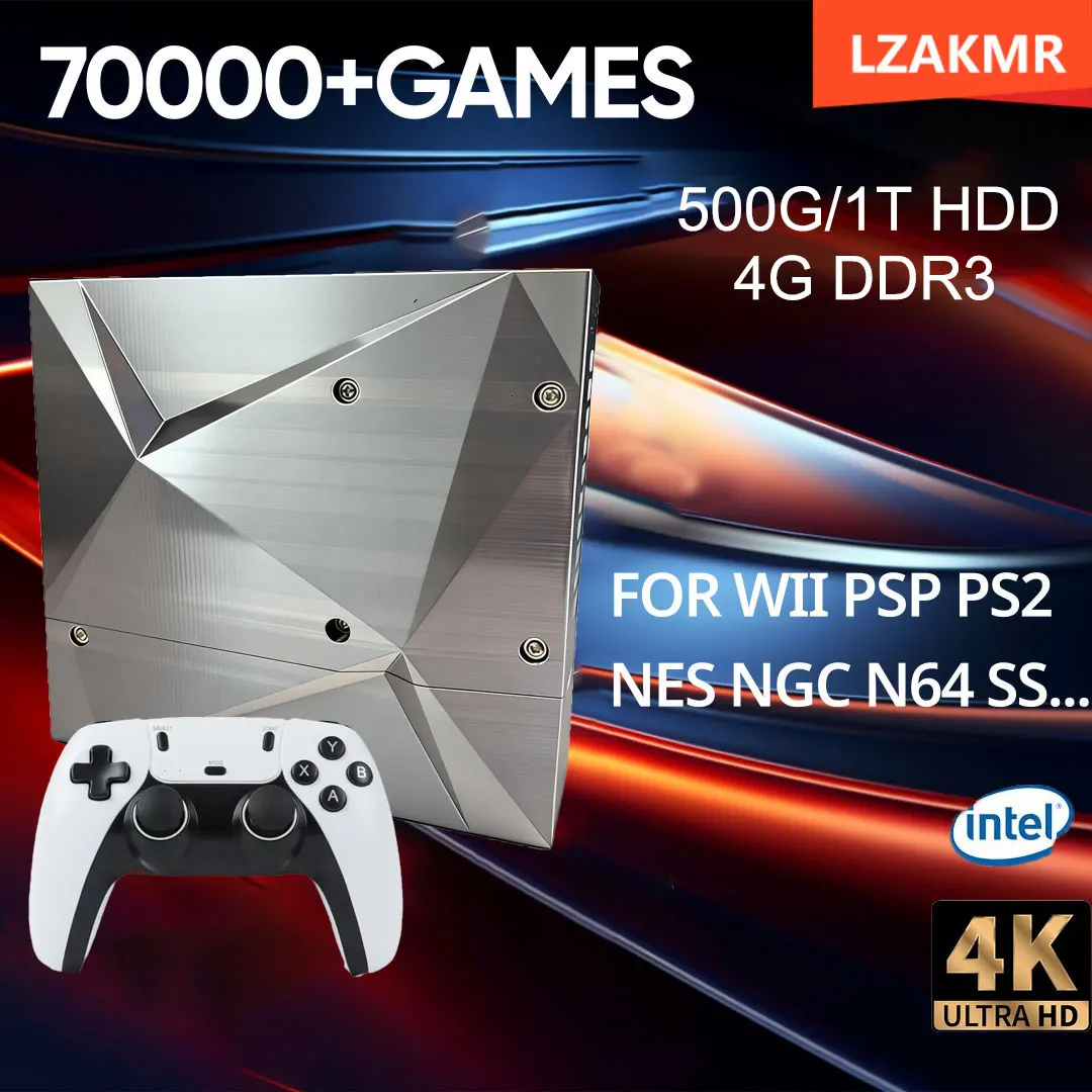 

Игровая консоль P88 Retro с HDD 500ГБ/1ТБ, 70000+ игр, двойная система Win11 и Batocera, Plug and Play для Wii, PS2, DC, PSP, NGC, ТВ-игры, подарок