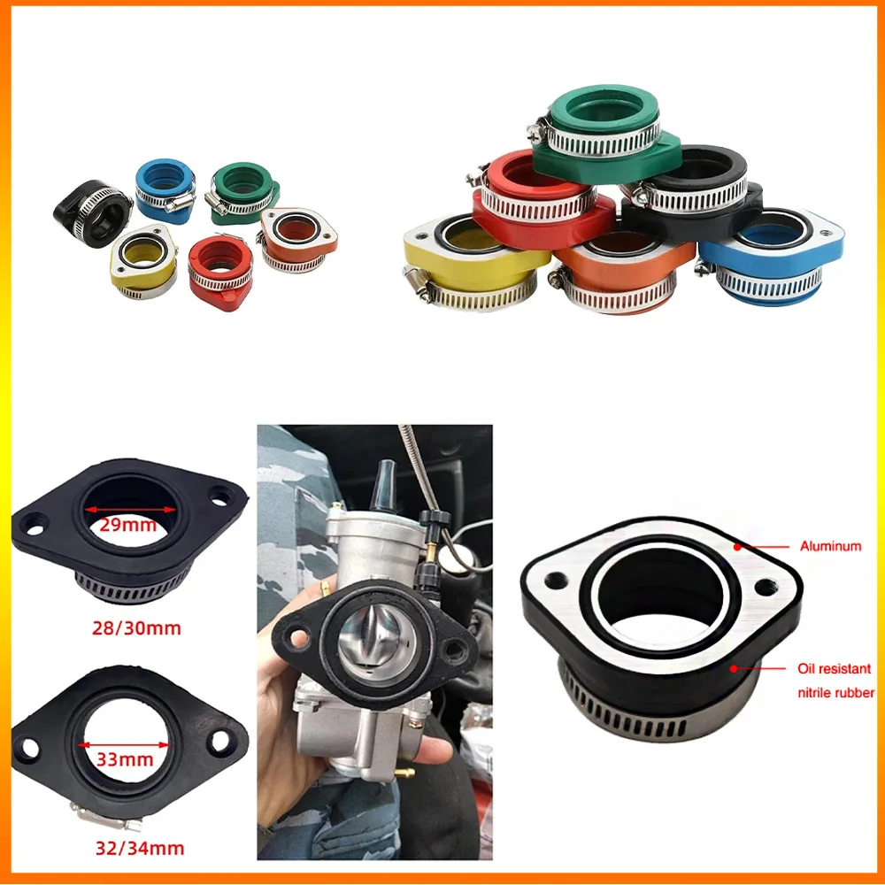 

Universal Motorcycle Carburetor Adapter Color Interface PE PWK21-34mm Air Intake Manifold Boot for UTV ATV - Motorcycle Parts