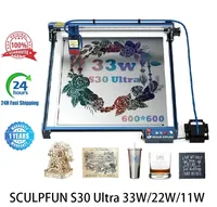 SCULPFUN S30 Ultra- Laser Engraving Machine 600x600mm 33W/22W/11W Area Automatic Air Assist Replaceable Lens Eye Protection