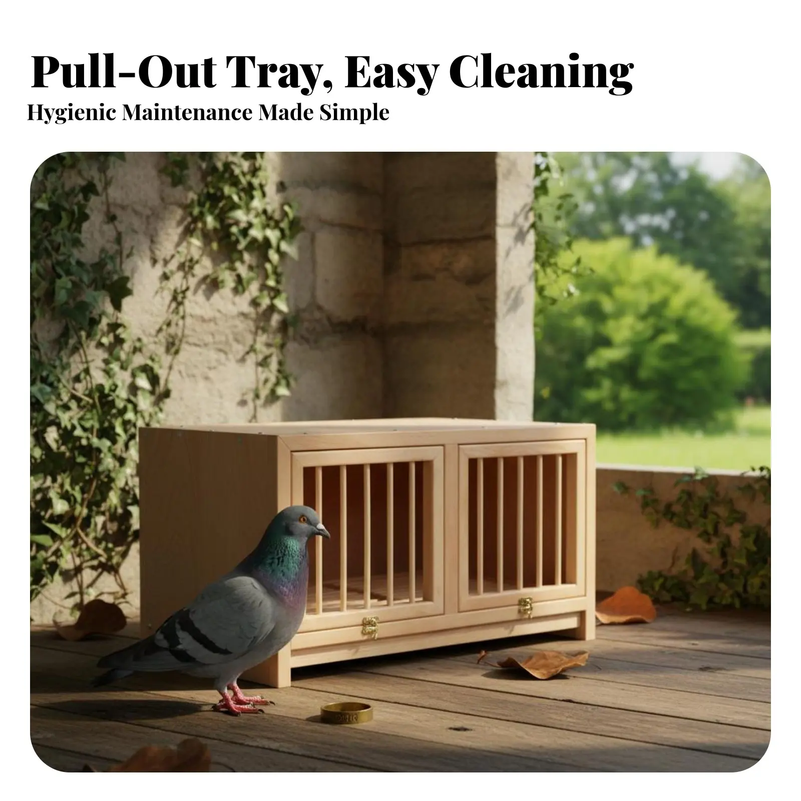 Multi-Unit Pigeon Perch Box Pairing Cages Wooden Pigeon Enclosure Wooden Birdhouse Encourages Nesting Creature Housing