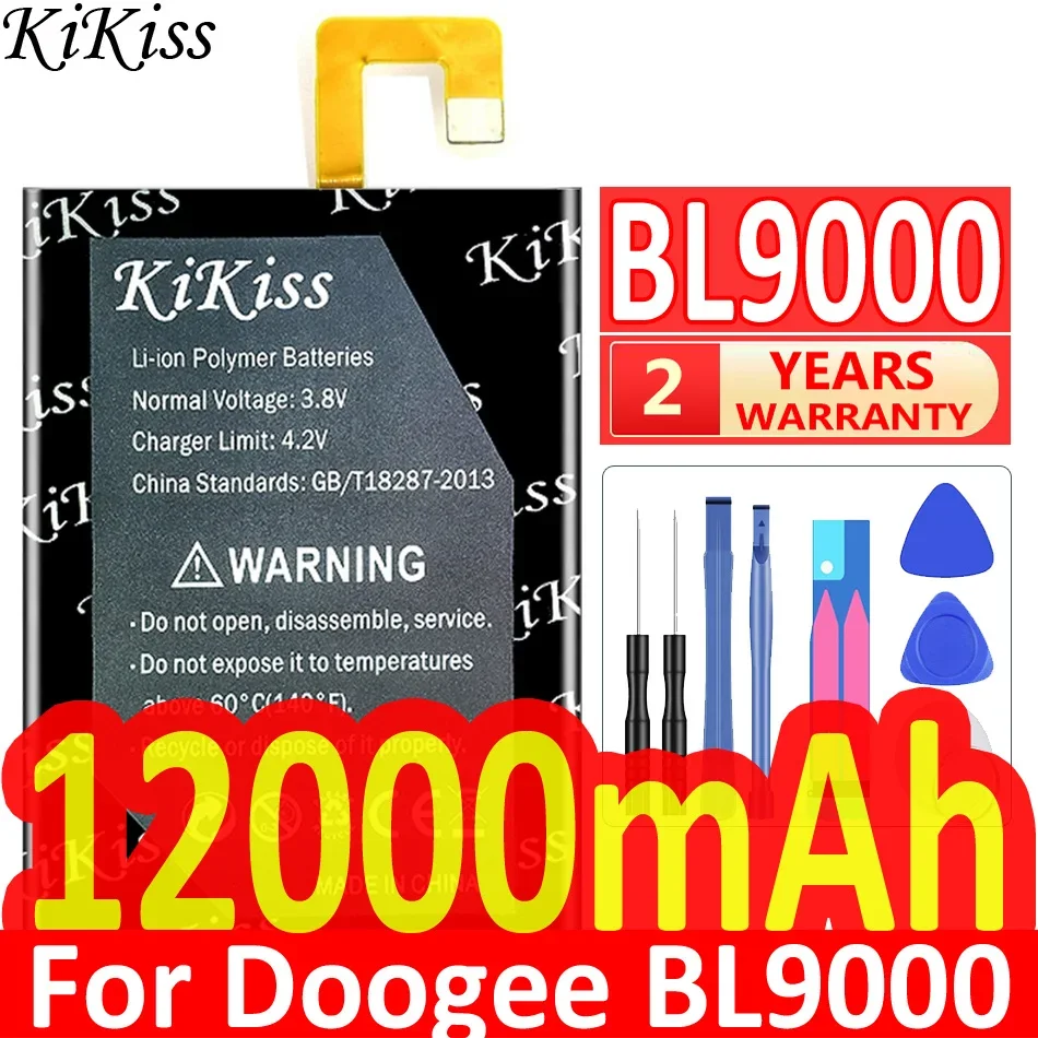 

KiKiss 12000mAh BL 9000 Battery For Doogee BL9000 Smart Phone High Quality Batteries + Free Tools