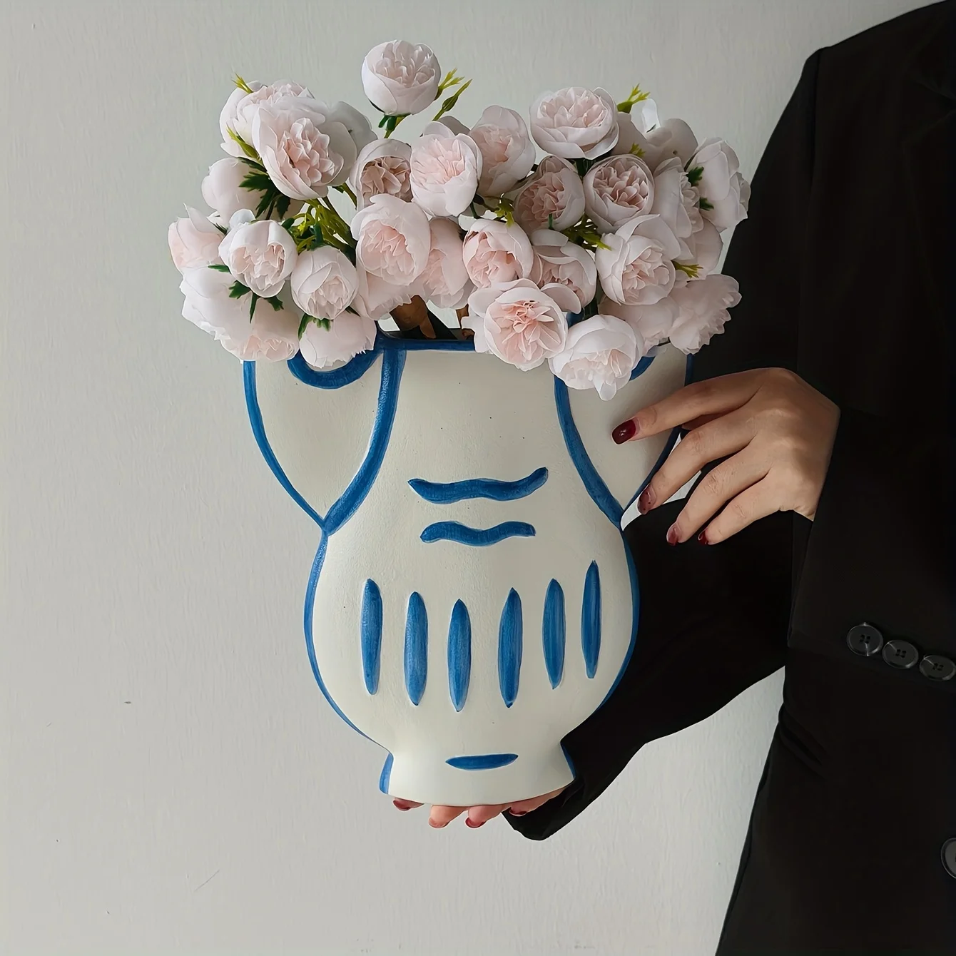 

Hand Painted Retro Ceramic Vase for Home Decor Aesthetic Flower Holder Desktop Ornament Hydroponic