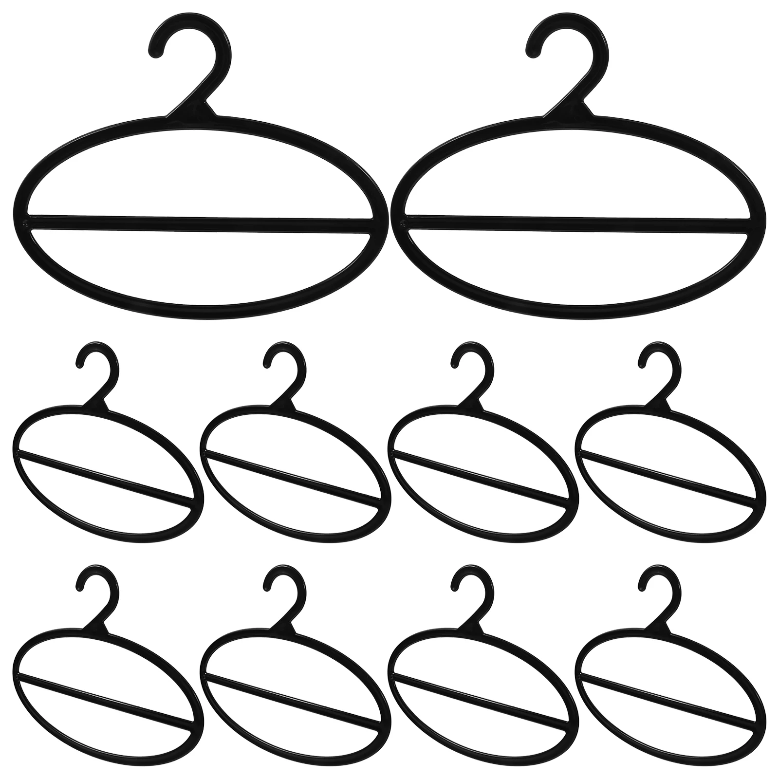 

10pcs Hanging Rotary Hanger Closet Organizers Plastic Shelf Hook Scarf Clothes Space Saving Rotating Storage Rack