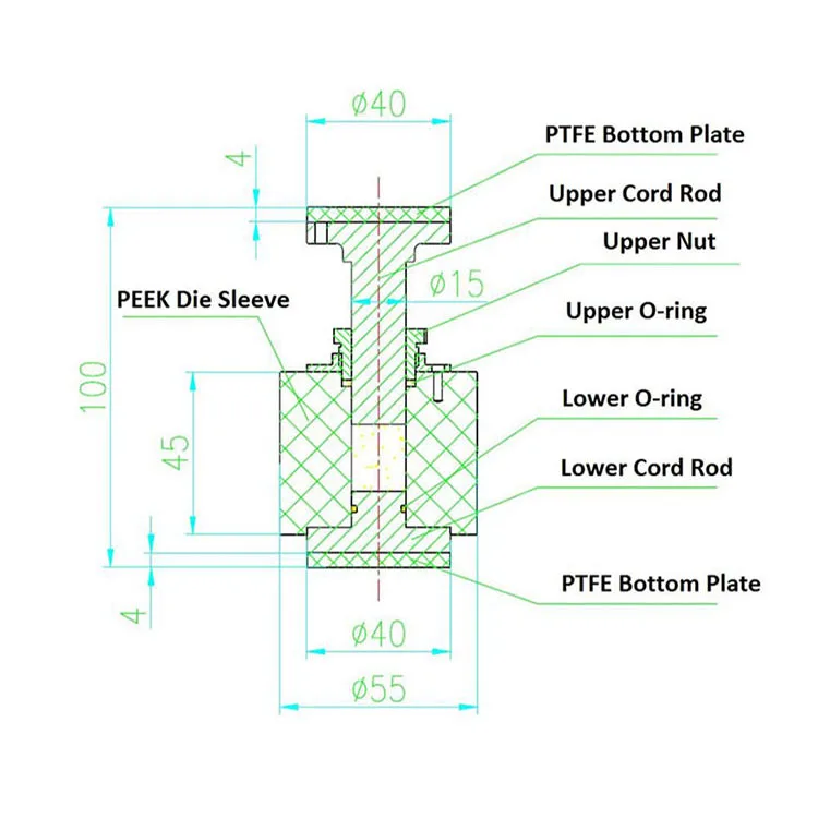 Professional EQ-PSC  Pressure Controlled Split Test Tester Cell for Solid-state Battery Analysis