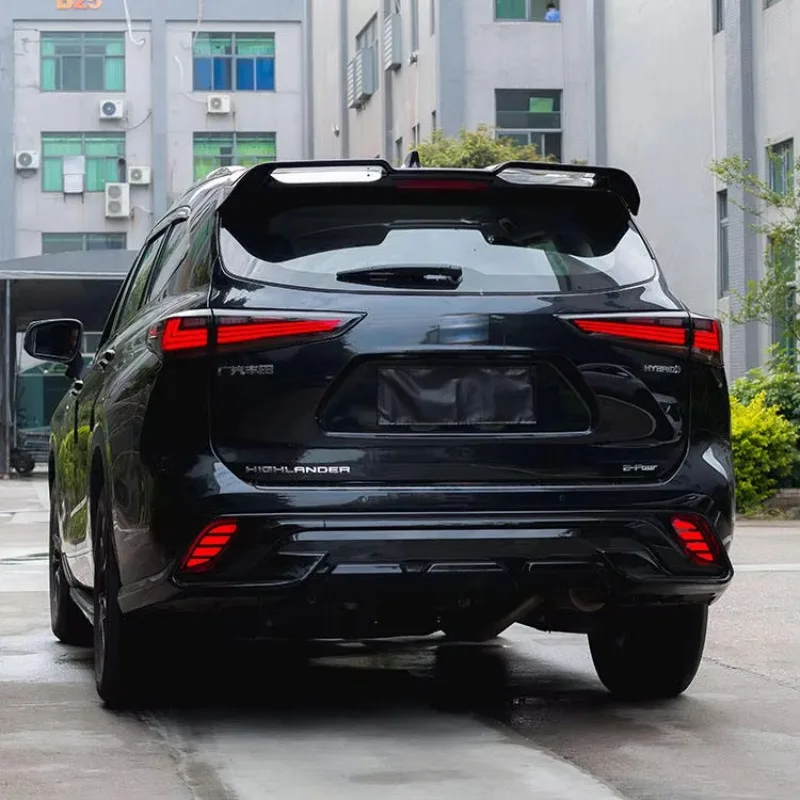 2021-2023 لتويوتا هايلاندر LED أضواء خلفية جديد الأحمر مصابيح خلفية الجمعية DRL بدء الرسوم المتحركة مقاوم للماء 4th الجنرال لمبة خلفية 12 فولت