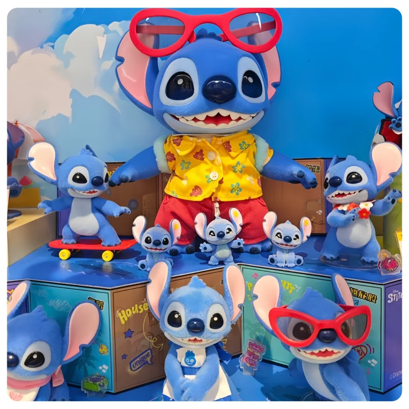 

New And Cute Products In Stock Hello Stitch Summer Series Handheld Vinyl Pendulum Can Be Replaced As A Handheld Birthday Gifts