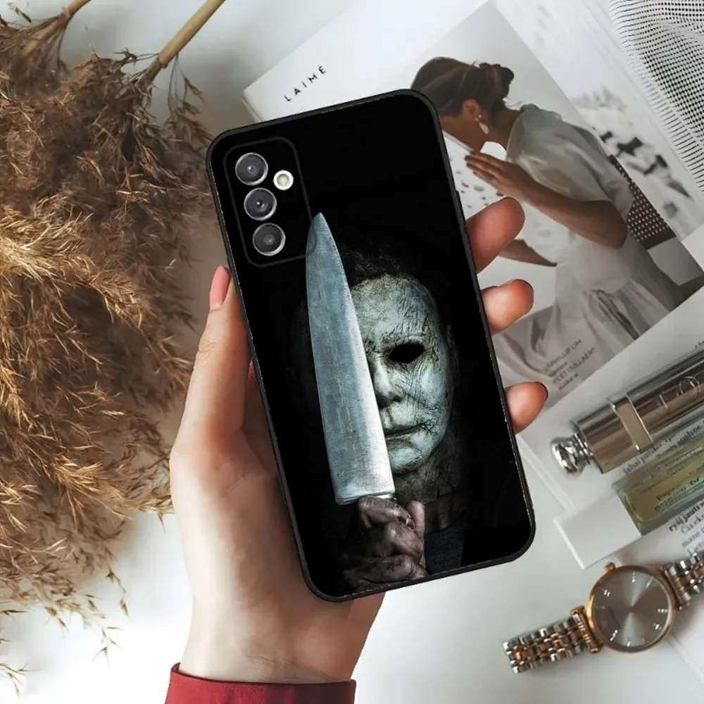 Horror H-Halloween Michael Myers Phone Case For Samsung S24,23,22,30,21,10,9,Ultra,Plus,Lite,FE,5G Black Soft Case - Image 3