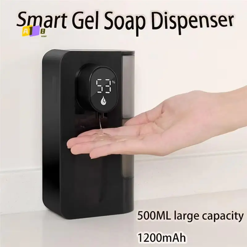 

A08F-Automatic Liquid Soap Dispenser 500ML Wall Mount Soap Dispenser, Touchless Hand&Dish Soap Dispenser For Bathroom