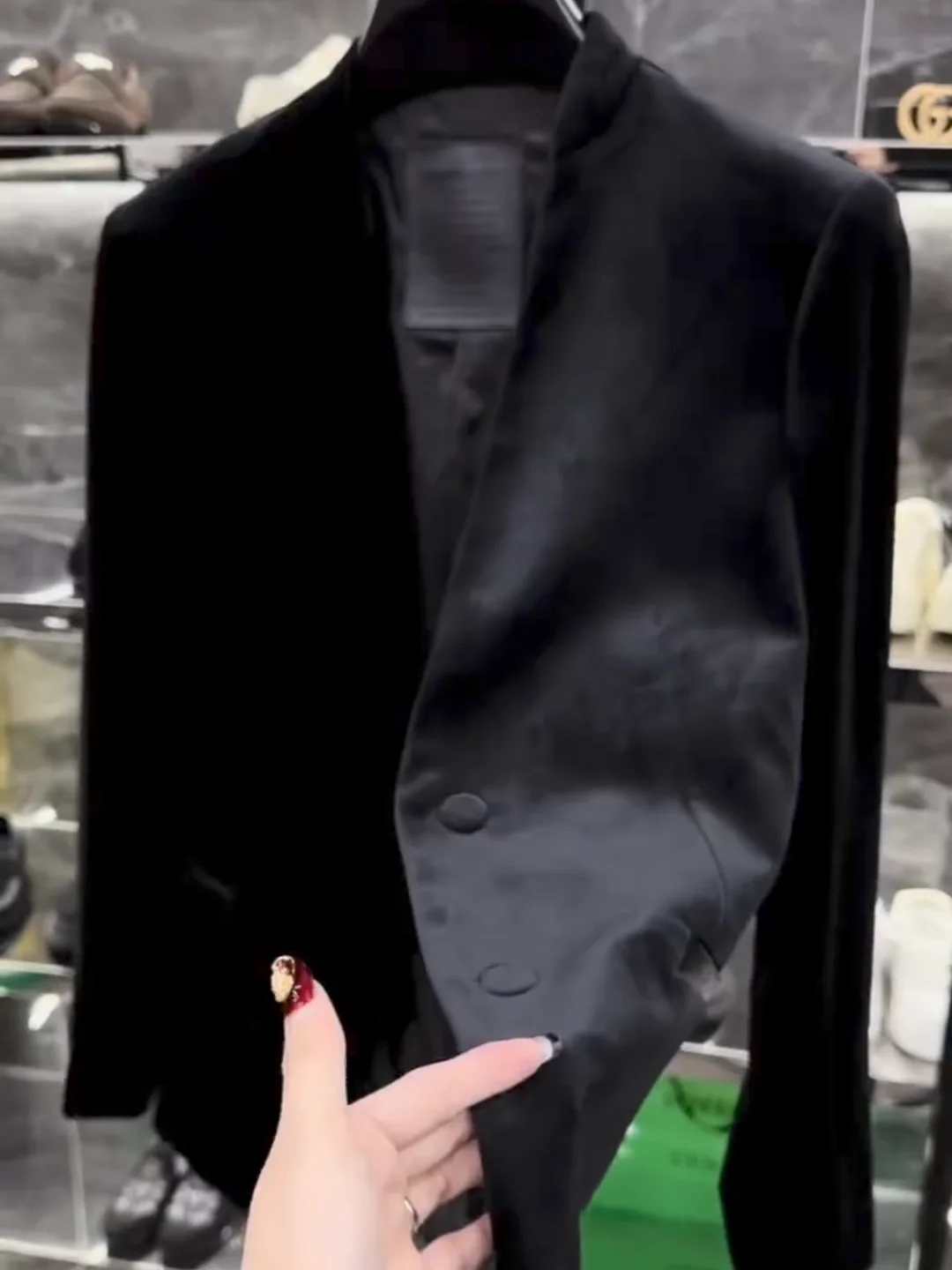 

Autumn New Sle Men's Lightweight Velvet No-Collar Suit High-Quali Faion Casual Trendy Cool Stand Fit Busin Casual