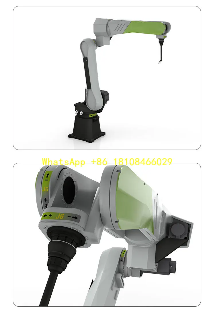 روبوت صناعي عالي الدقة ذو 6 محاور للتعامل مع مجموعة اللحام مع محرك أساسي ومكونات PLC من المصنع D #1